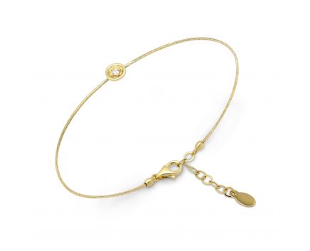 Bracelet with diamond Openness yellow gold