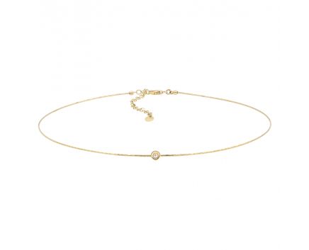 Necklace with diamond Openness yellow gold