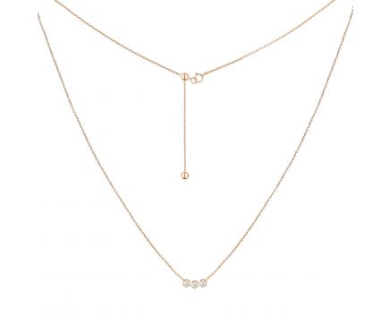Necklace with diamonds in rose gold 1Л034ДК-1685