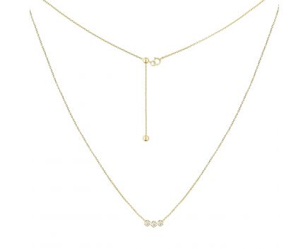 Necklace with diamonds and yellow gold 1Л034ДК-1684