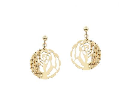 Yellow gold earrings 2-126 553