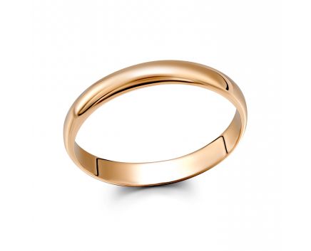 Rose gold wedding ring 2ОБ071ДК-0001