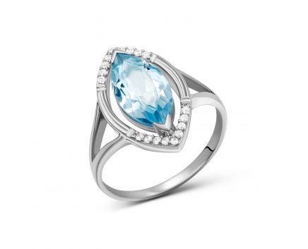 Ring with zirconias and topaz 2-228 910