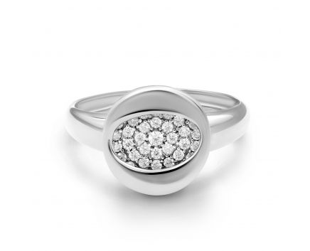 White gold ring 2К914-0001