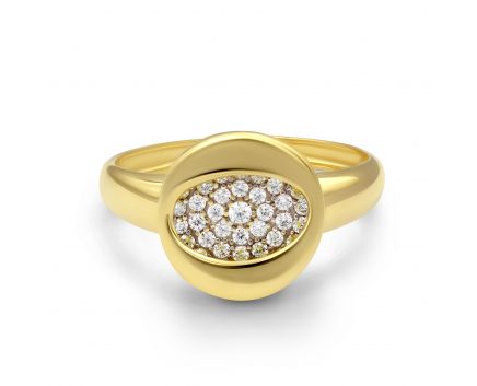 Gold ring with zirconias 2-230 286