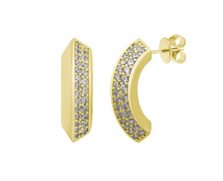 Yellow gold earrings