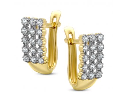 Yellow gold earrings