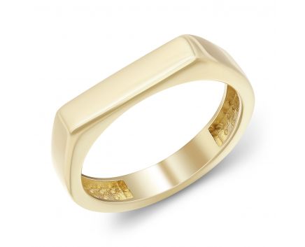 Yellow gold ring without inserts
