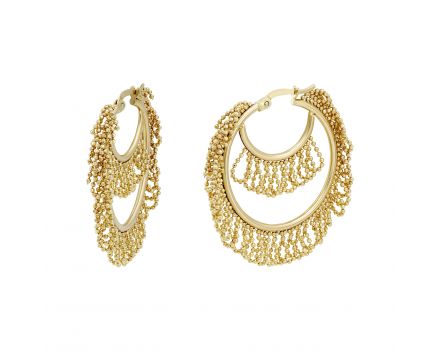 Yellow gold earrings 2S143-2486