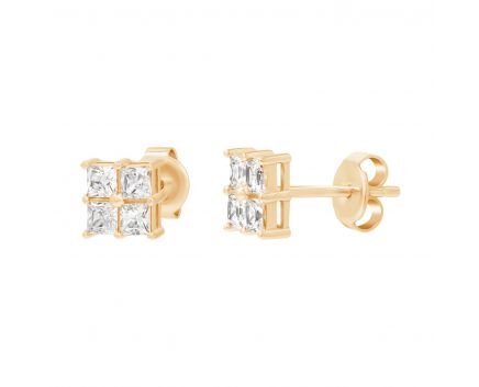 Rose gold earrings 2С526-0378