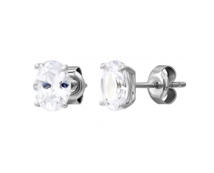 White gold earrings 2С765-0154