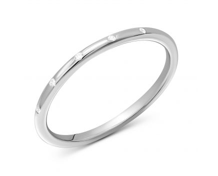 White gold ring 2К914-0120