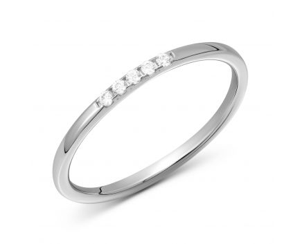 White gold ring with zirconias 2К914-0126
