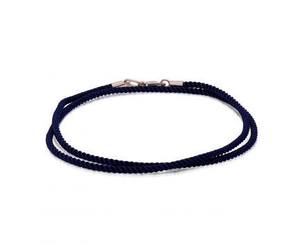 Blue necklace with gold clasp 2L150-0001