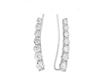 Kafa earrings made of white gold 2С071-0388