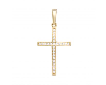 Yellow gold cross 2П914-0024