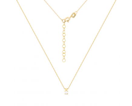Necklace with cubic zirconia in yellow gold 2L914-0044