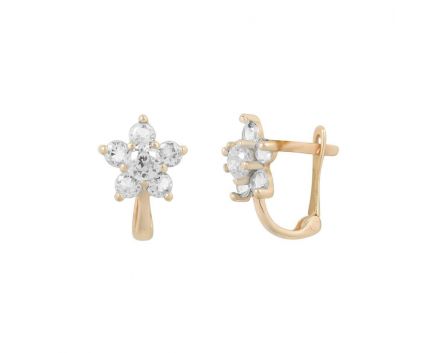 Rose gold earrings 2С143-2599