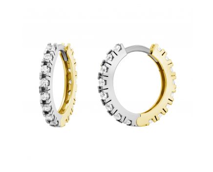 Earrings in a combination of white and yellow gold 2-247 356