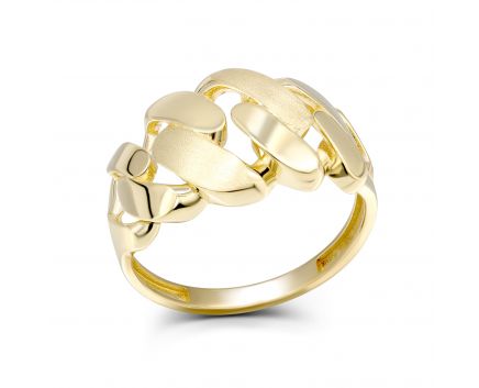 Yellow gold ring 2К143-1608