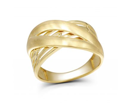 Yellow gold ring 2К143-1614
