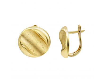 Yellow gold earrings 2С143-2716