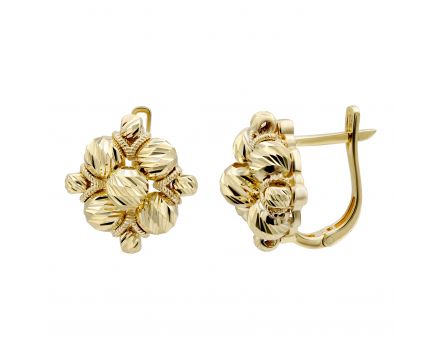 Yellow gold earrings 2-249 258