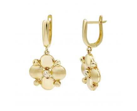 Yellow gold earrings 2С143-2738