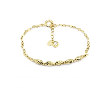 Bracelet with cubic zirconia in yellow gold 2B143-1139