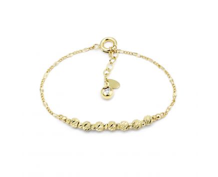 Bracelet with cubic zirconia in yellow gold 2-249 353