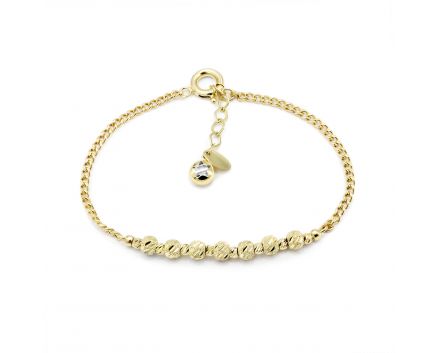 Bracelet with cubic zirconia in yellow gold 2-249 354