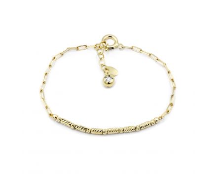 Bracelet with cubic zirconia in yellow gold 2-249 356