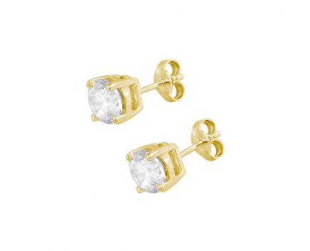 Yellow gold earrings 2С071-0422