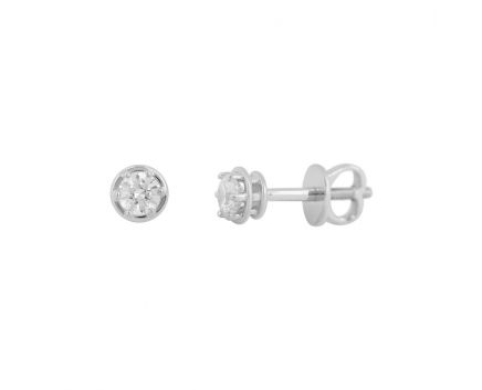 White gold earrings 2С071-0424