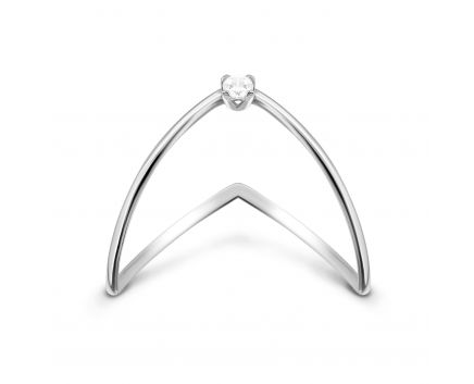 A ring in white gold 2К150-0006
