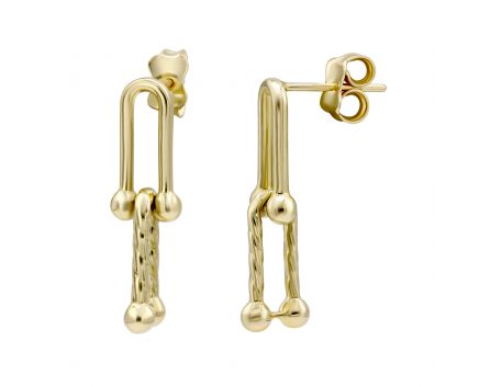 Yellow gold earrings 2S526-0618