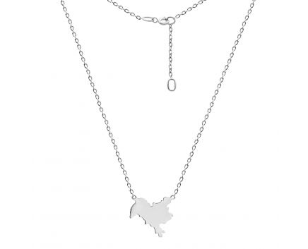 White gold necklace Map of Kyiv (cast)