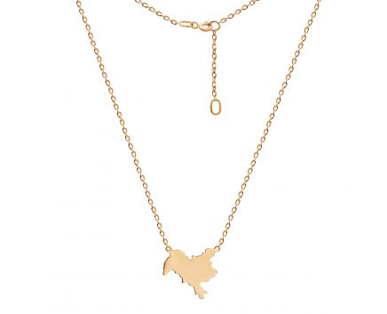 Rose gold necklace Map of Kyiv (cast)
