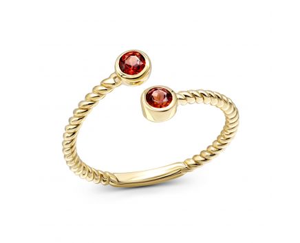 Ring with garnets in yellow gold 2К034НП-1699