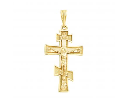 Cross made of yellow gold 3 cm 2П071-0199