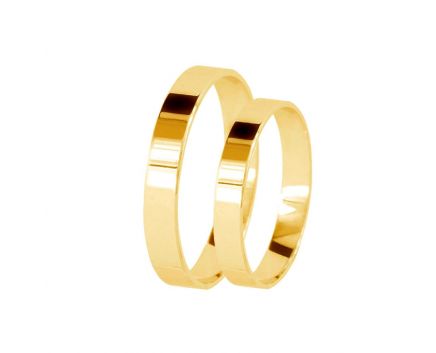 Обручальное кольцо из желтого золота Американка 3 мм