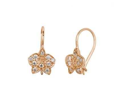 Rose gold earrings 2С071-0070