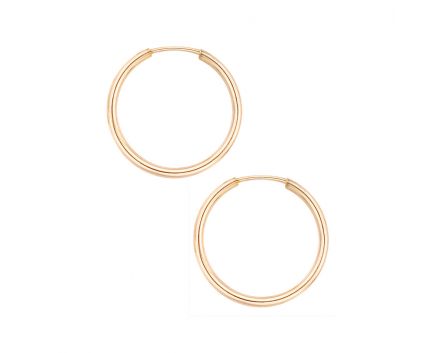 14mm rose gold earrings 2С071-0200