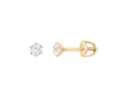Rose gold earrings 2С071-0416