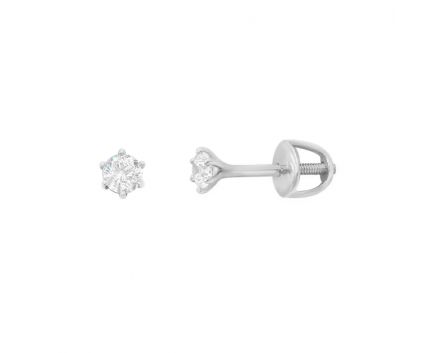 White gold earrings 2С071-0429