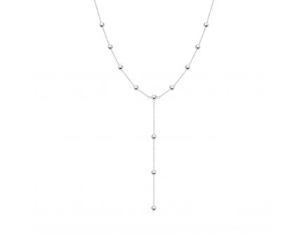 White gold tie necklace 2Л150-0021