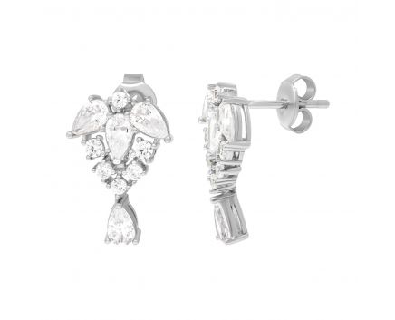 White gold earrings 2С526-0223