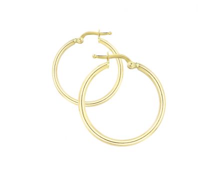 Yellow gold earrings 2,5 см 2С526-0442