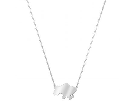 Necklace Ukraine from white gold