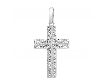 White gold cross 2П914-0029